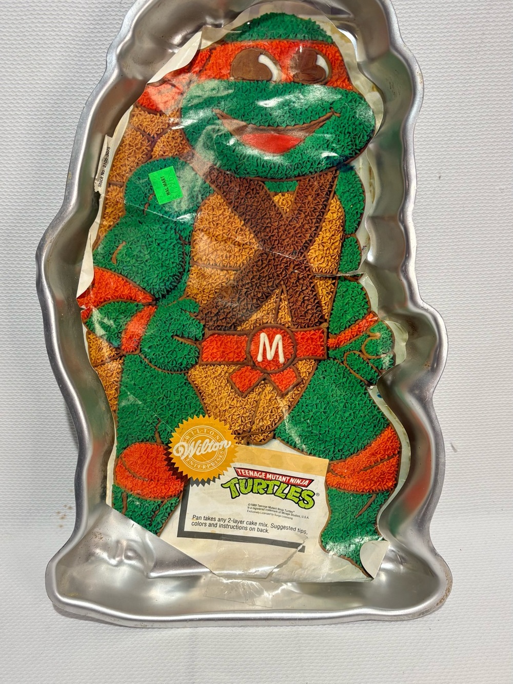 Wilton Teenage Mutant Ninja Turtles Michelangelo Green Character Cake Pan